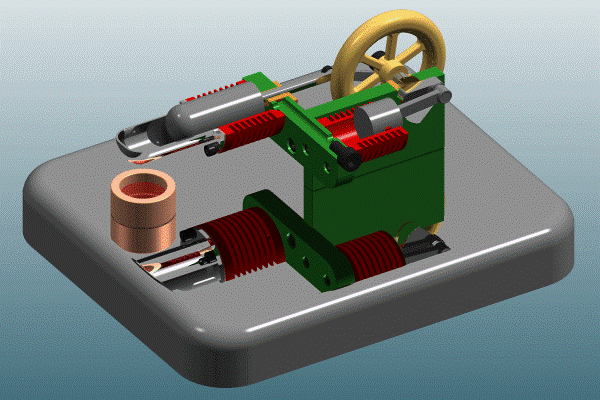 Двигатель стирлинга своими руками схема и чертеж