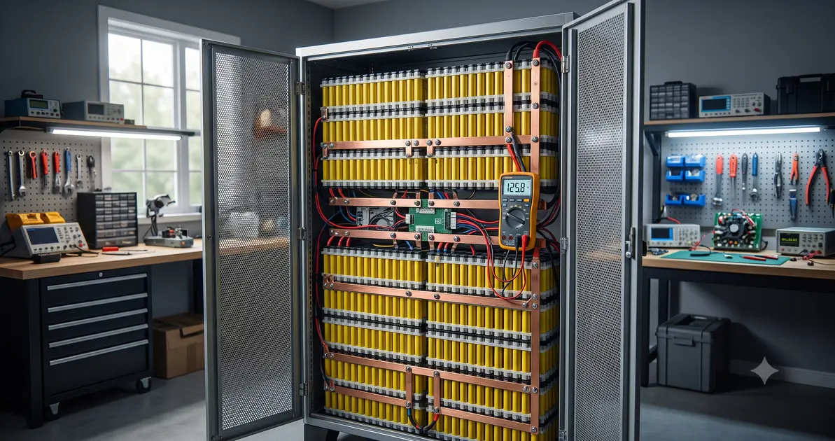 Самодельная большая сборка аккумуляторов